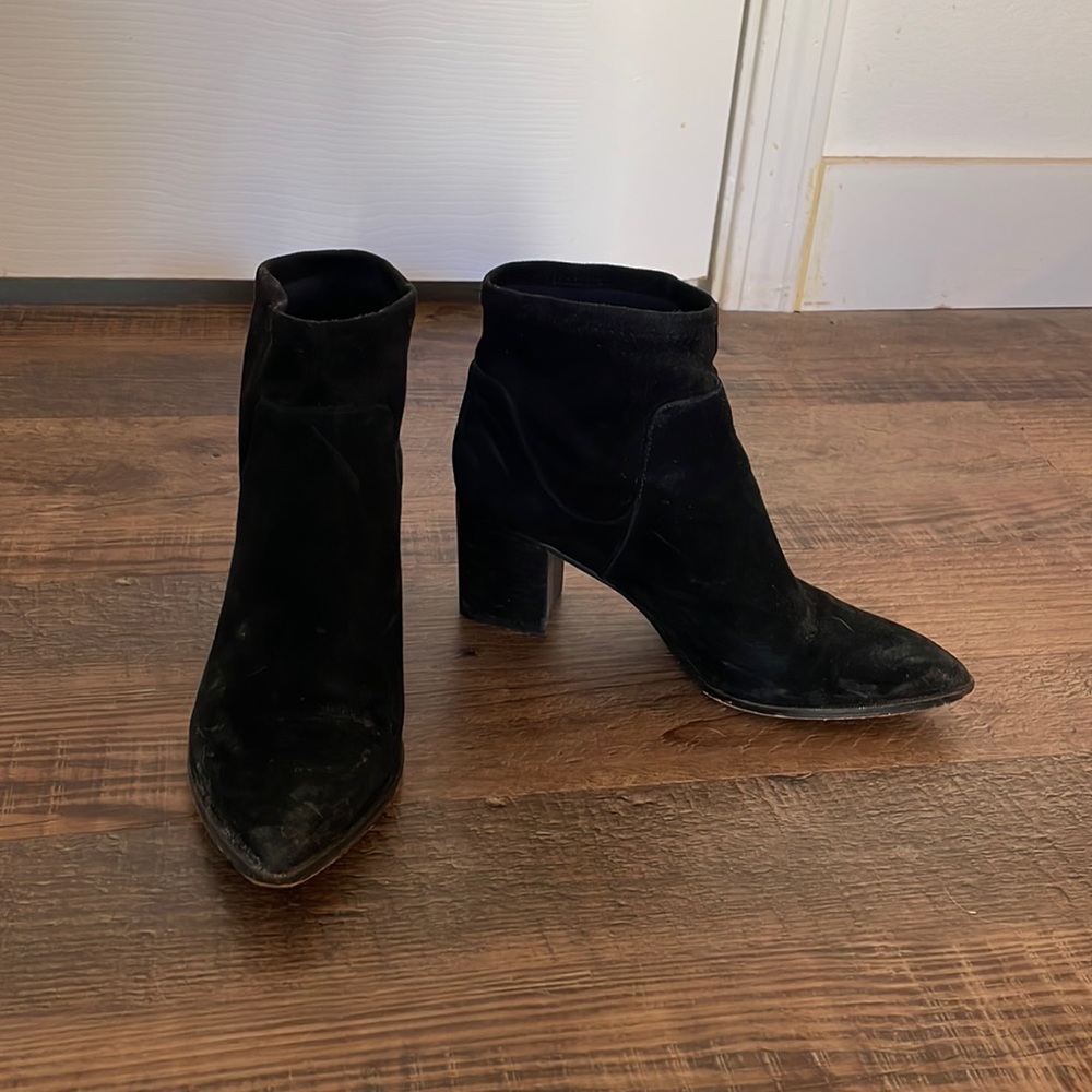 Black Velvet Booties